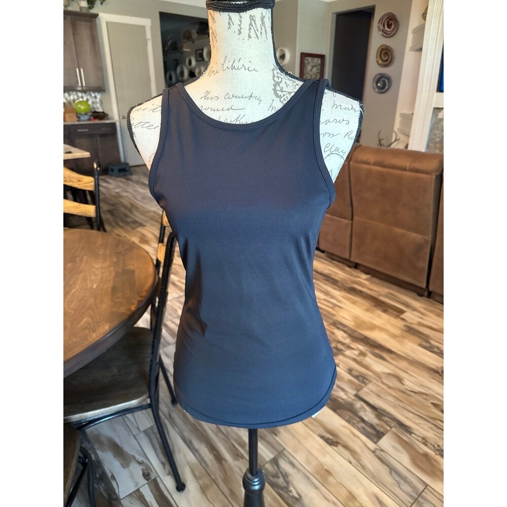 Women's P’tula Bree Deep V Black Athletic Tank Top